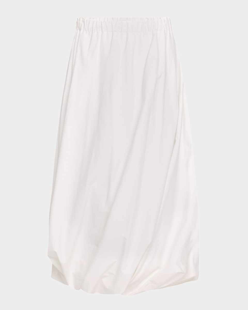 Cotton Twisted Bubble Maxi Skirt